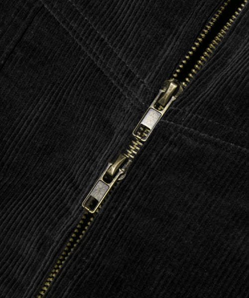 SHERPA CORDUROY STUDDED WESTERN JACKT_BLACK