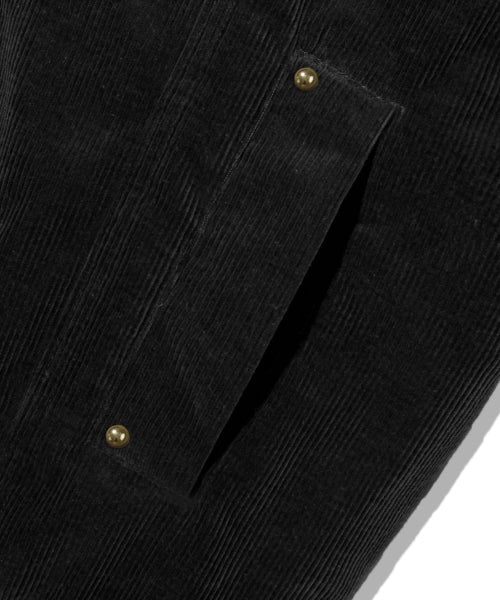 SHERPA CORDUROY STUDDED WESTERN JACKT_BLACK
