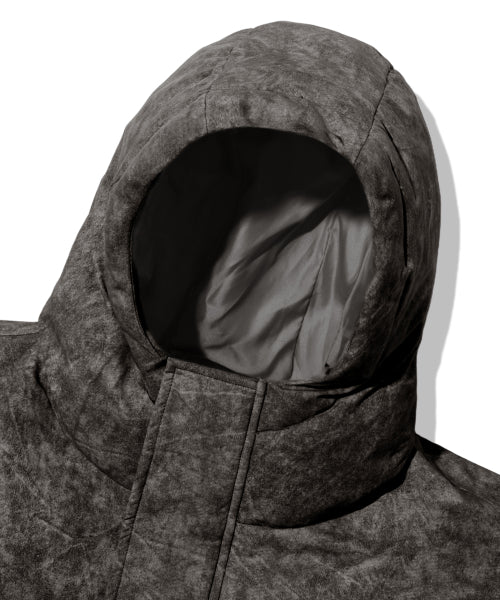 PIGMENT DYEING PUFFER HOOD SHORT PADDING_3color