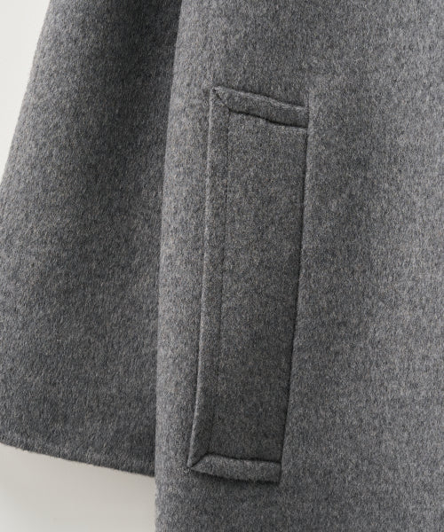(W) A-Line Wool Blend Single Coat Gray