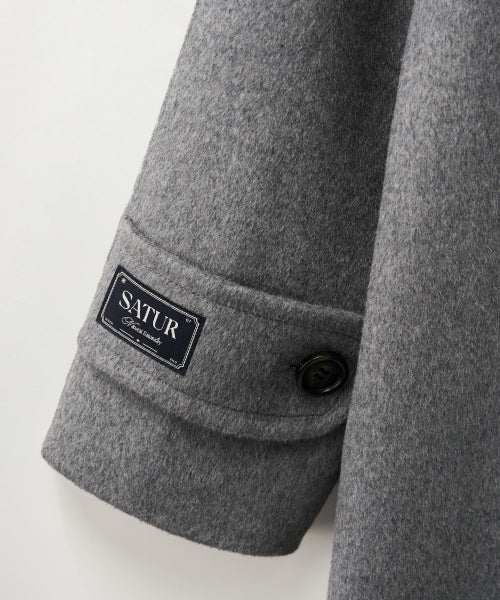 (W) A-Line Wool Blend Single Coat Gray