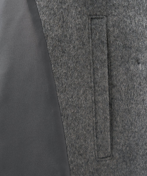 (W) A-Line Wool Blend Single Coat Gray