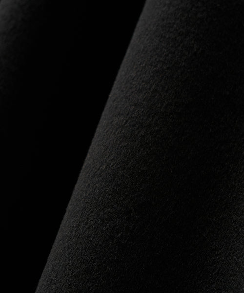 (W) A-Line Wool Blend Single Coat Black