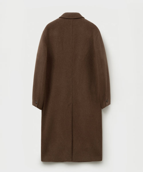 Cashmere Wool Blend Mac Coat Brown