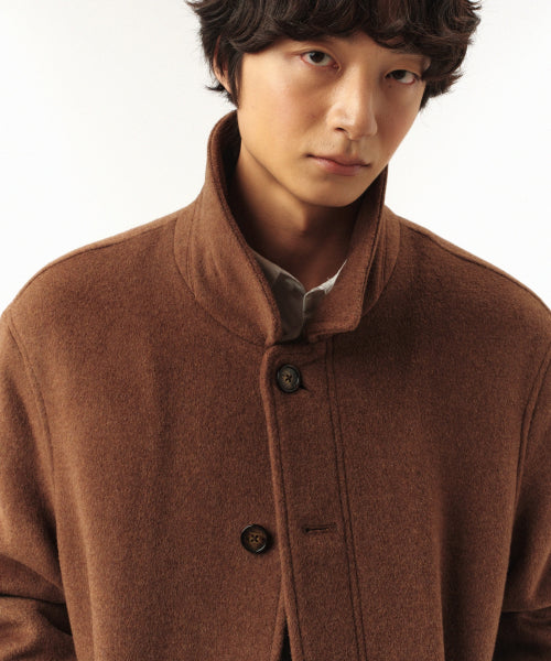 Cashmere Wool Blend Mac Coat Brown