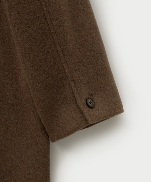 Cashmere Wool Blend Mac Coat Brown