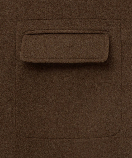 Cashmere Wool Blend Mac Coat Brown