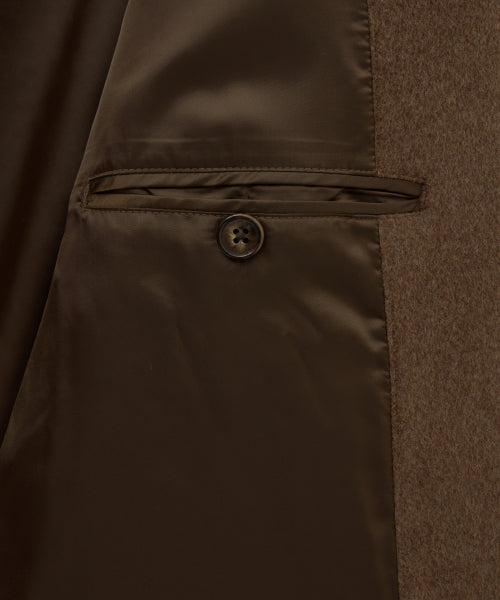 Cashmere Wool Blend Mac Coat Brown
