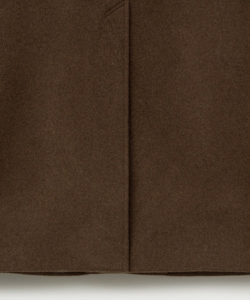 Cashmere Wool Blend Mac Coat Brown