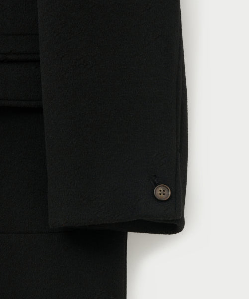 Cashmere Wool Blend Mac Coat Black