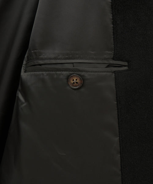 Cashmere Wool Blend Mac Coat Black