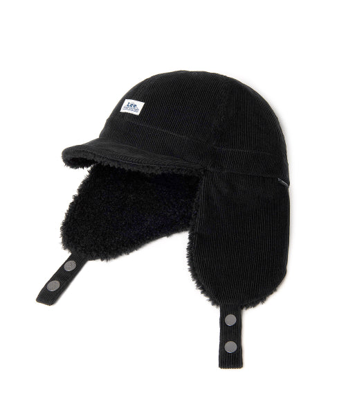 Corduroy Trooper Hat Black