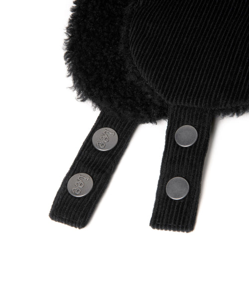 Corduroy Trooper Hat Black