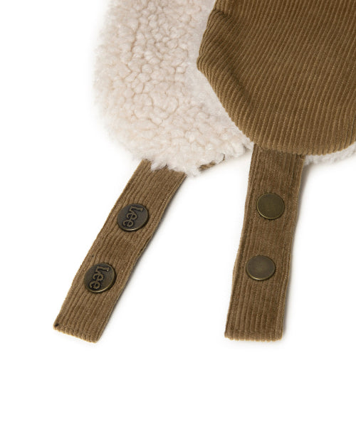 Corduroy Trooper Hat Beige