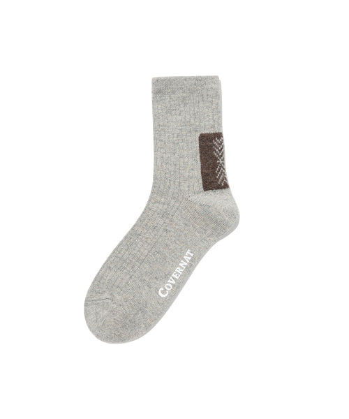 CHEVRON WOOL SOCKS