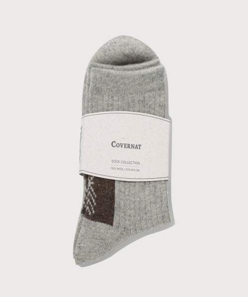 CHEVRON WOOL SOCKS