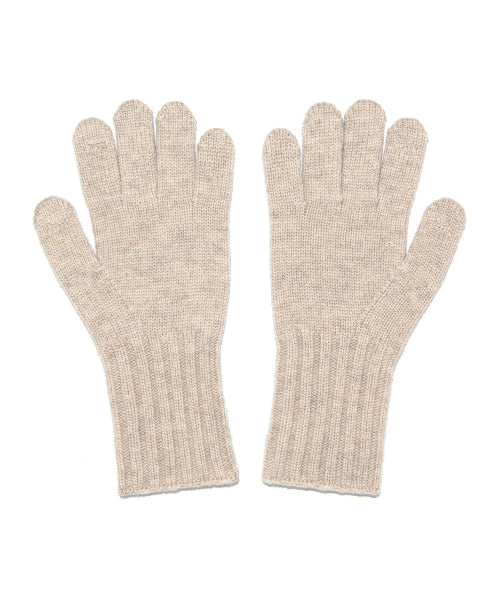 wool mixed colored knitwear gloves oatmeal