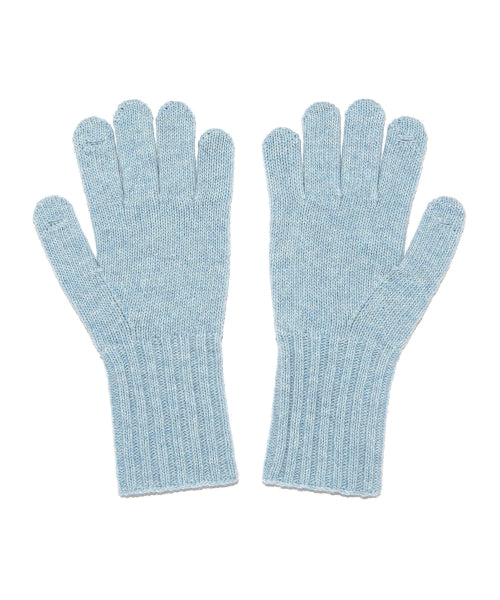 wool mixed colored knitwear gloves light blue