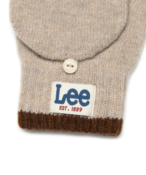 Fingerless Knitwear Hand-moa Gloves Oatmeal