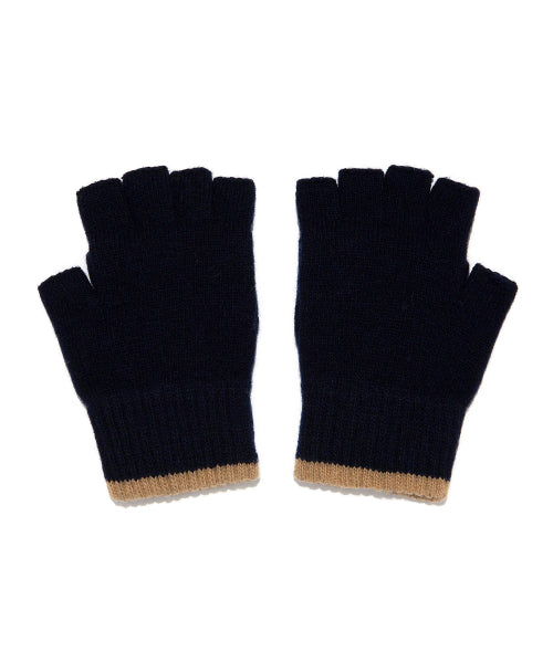 Fingerless Knitwear Son Moa Gloves Navy