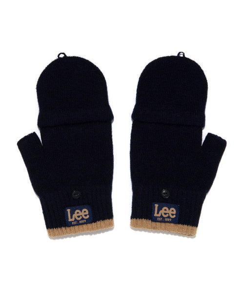 Fingerless Knitwear Son Moa Gloves Navy