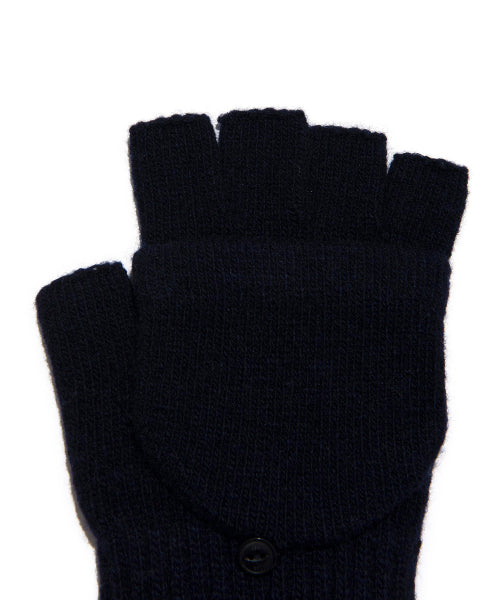Fingerless Knitwear Son Moa Gloves Navy