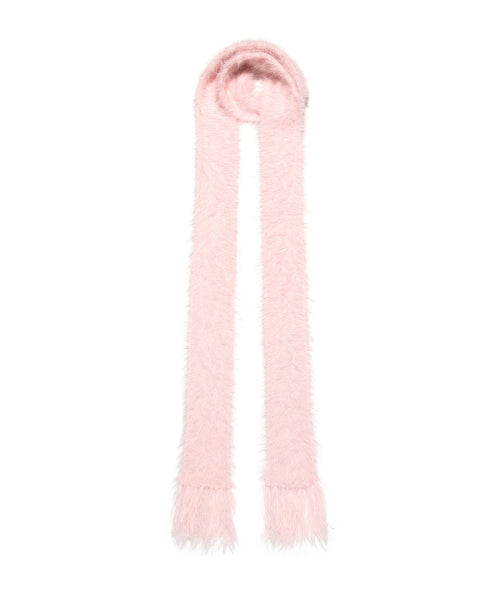 Hairy mini muffler pink