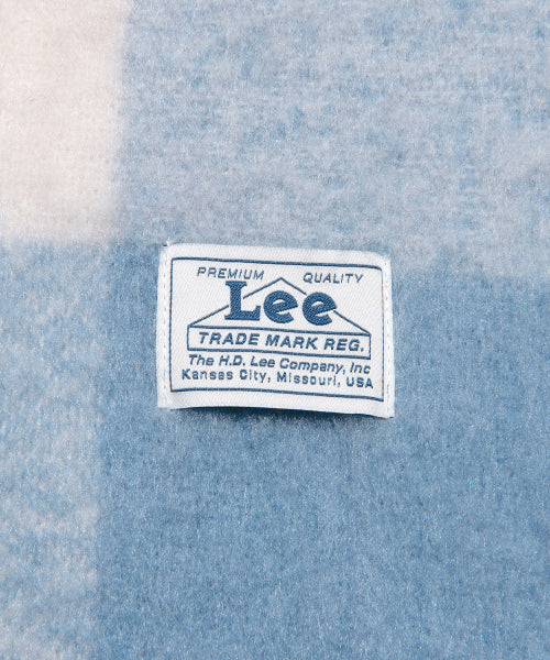 woven big muffler light blue