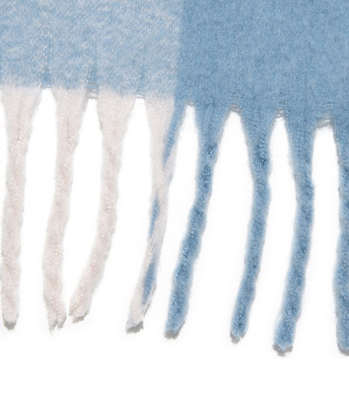 woven big muffler light blue