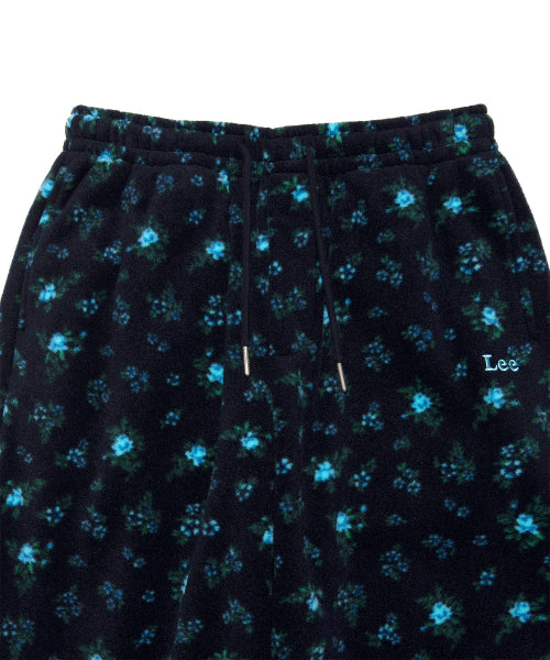 Women's Floral Fleece Pants Navy