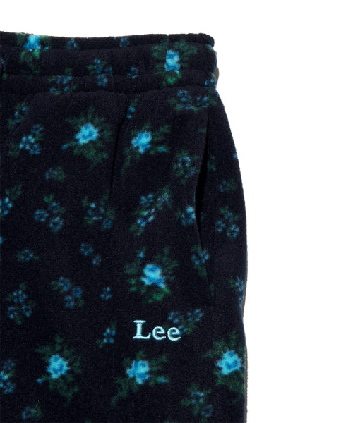 Women's Floral Fleece Pants Navy