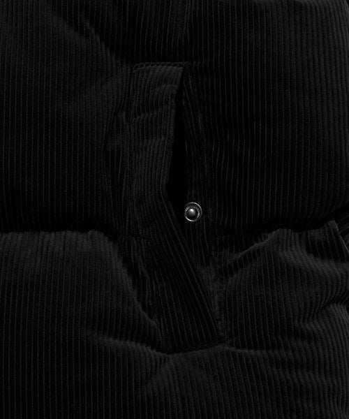 Corduroy Padded Jacket Black