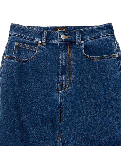 Women's Standard Fit Napping Denim Pants Indigo Dark