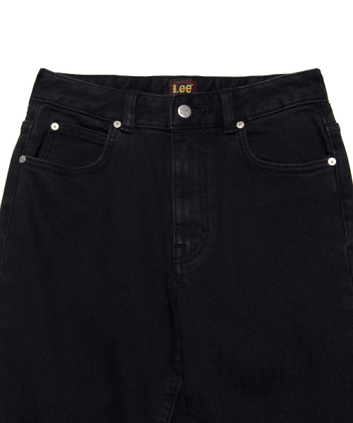 Women's Standard Fit Napping Denim Pants Black