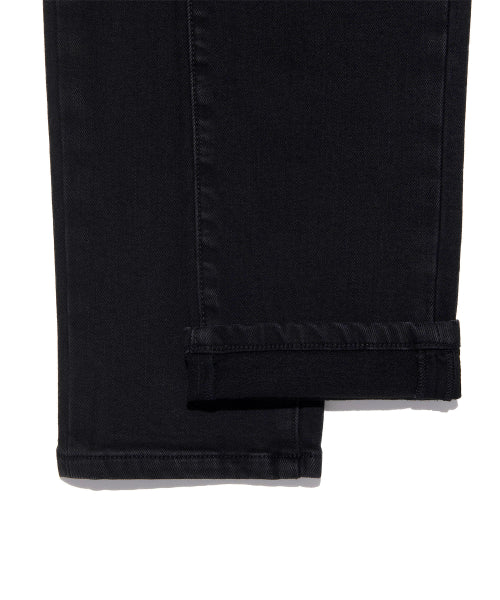 Women's Standard Fit Napping Denim Pants Black