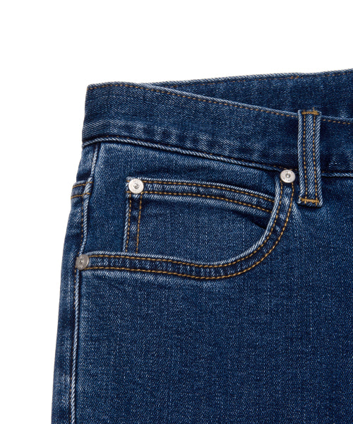 Man standard fit napping denim pants indigo dark