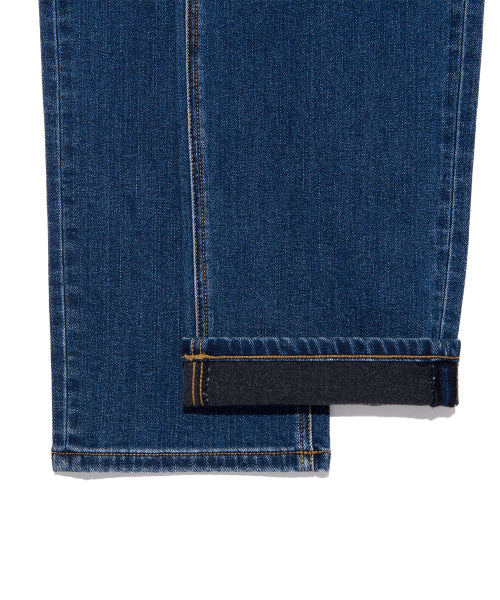 Man standard fit napping denim pants indigo dark