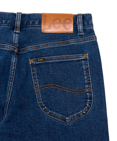 Man standard fit napping denim pants indigo dark
