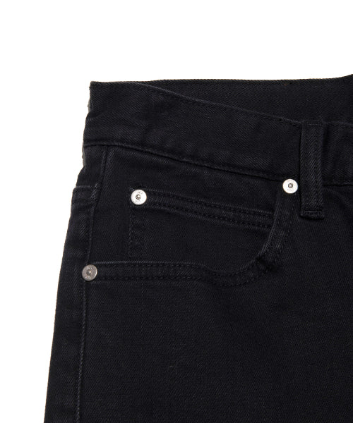Man standard fit napping denim pants black