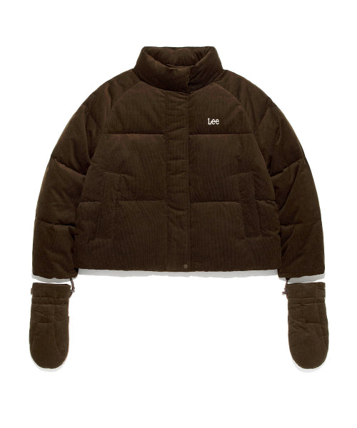 Woman Raglan Short Down Brown