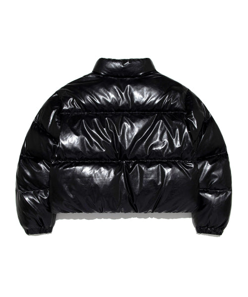 Women's Theological Leather Crop Down Black