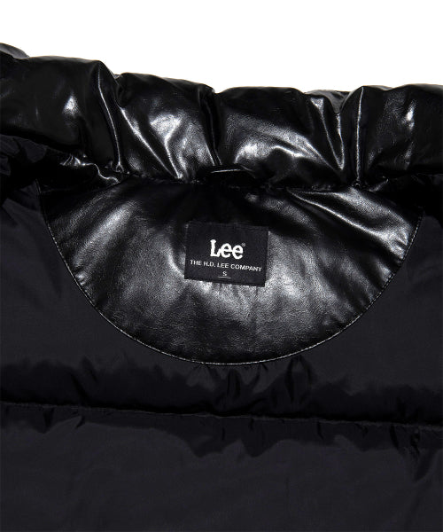 Women's Theological Leather Crop Down Black