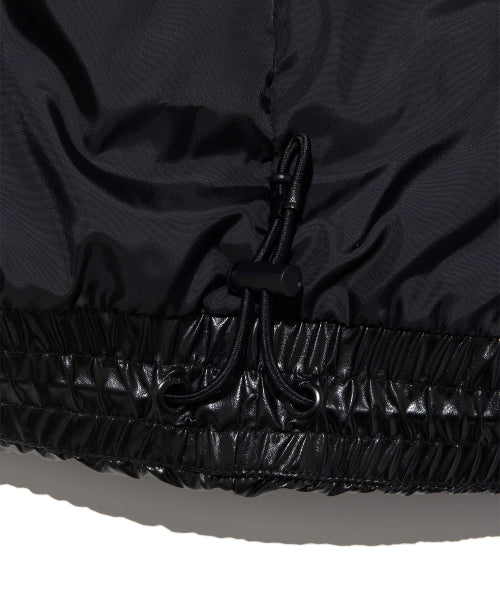 Women's Theological Leather Crop Down Black