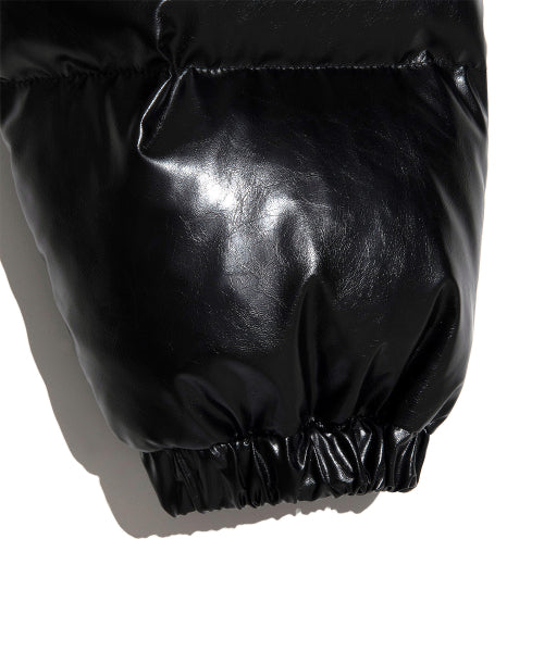 Women's Theological Leather Crop Down Black