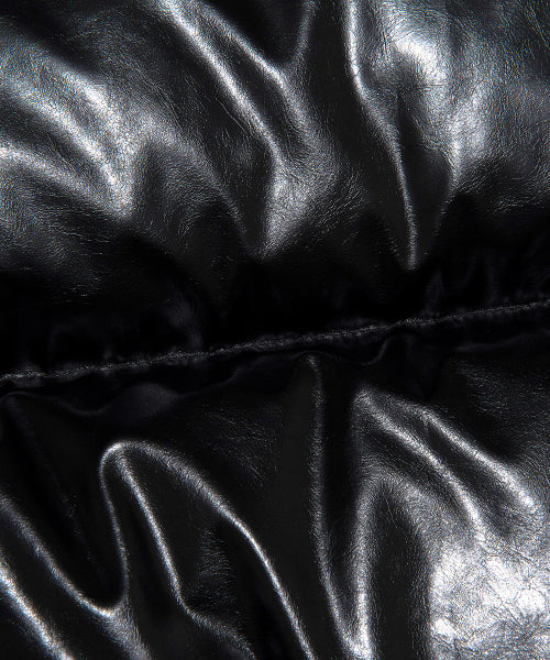 Women's Theological Leather Crop Down Black