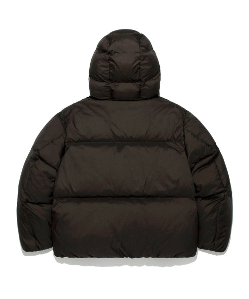 Hooded Lipstop Puffer Down Brown