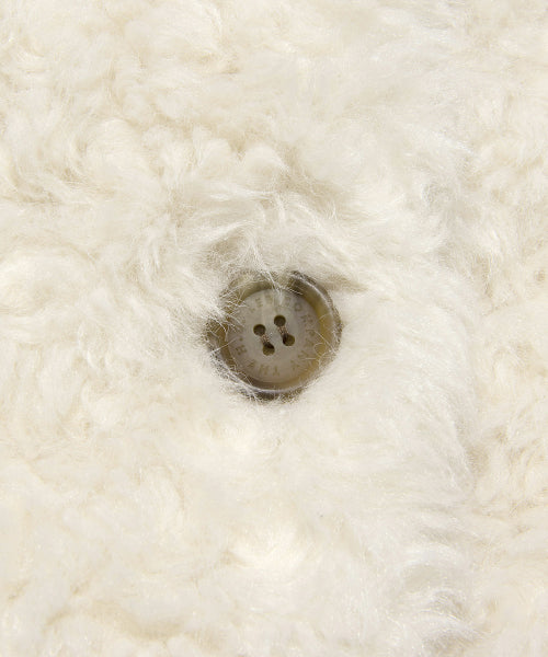 Women's New Semitic Fur Half Coat Ivory