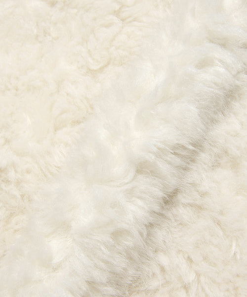 Women's New Semitic Fur Half Coat Ivory
