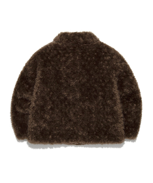 Women's Semitic Fur Half Coat Brown