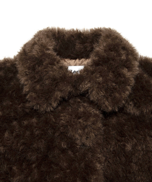 Women's Semitic Fur Half Coat Brown